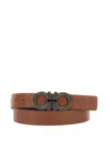 Ferragamo Gancini-buckle Leather Belt In Brown