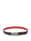 Ferragamo Women Adjustable And Reversible Woven Gancini Belt In Black