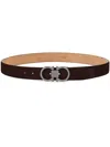 Ferragamo Gancini-buckle Leather Belt In Brown