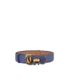 Ferragamo Gancini-buckle Leather Belt In Multicolor