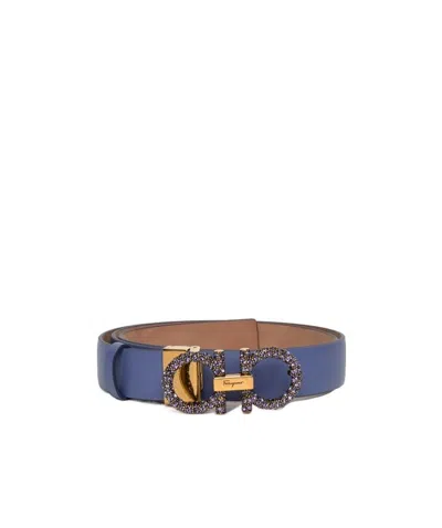 Ferragamo Gancini-buckle Leather Belt In Multicolor