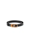 Ferragamo Gancini Buckle Leather Belt In Nude