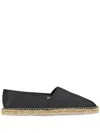 Ferragamo Gancini-buckle Leather Espadrilles In Black