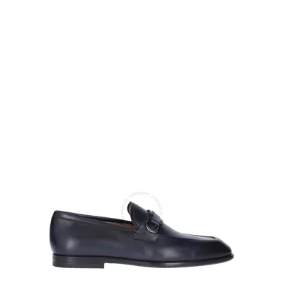 FERRAGAMO FERRAGAMO GANCINI-BUCKLE LEATHER LOAFERS