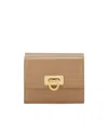 Ferragamo Gancini-buckle Leather Wallet In Green