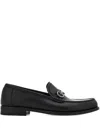 Ferragamo Loafer With Gancini Buckle In Black