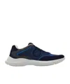 Ferragamo Low Top Sneaker With Gancini Ornament In Blue