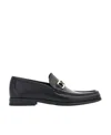 Ferragamo Salvatore  Men Dark Brown Leather Grandioso Loafers In Black