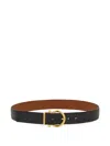 Ferragamo Gancini-buckle Reversible Belt In Black