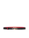 Ferragamo Gancini-buckle Reversible Belt In Black