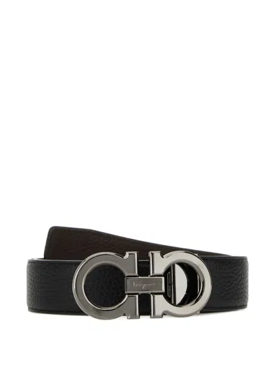FERRAGAMO GANCINI BUCKLE REVERSIBLE LEATHER BELT