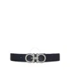 Ferragamo Salvatore  Gancini Reversible Buckle Belt In Black