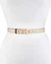 Ferragamo Gancini Reversible Leather Belt In Pink