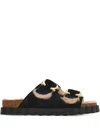 Ferragamo Gancini Buckle Sandals In Black