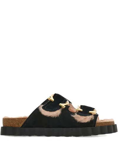 FERRAGAMO GANCINI BUCKLE SANDALS