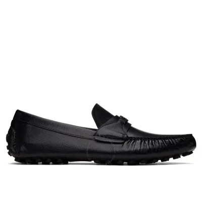 Ferragamo Gancini-buckle Slip-on Loafers In Black