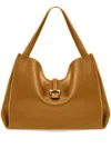 Ferragamo Gancini Buckle Tote Bag In Brown