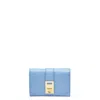 Ferragamo Gancini Buckle Tri-fold Wallet In Blue