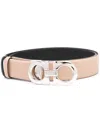 Ferragamo Gancini Reversible Leather Belt In Neutrals