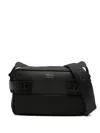 Ferragamo Gancini-buckles Messenger Bag In Black