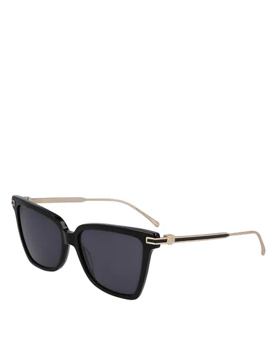 Ferragamo Gancini Butterfly Sunglasses, 56mm In Black
