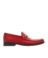 Ferragamo Gancini Buttoned Loafers In Red