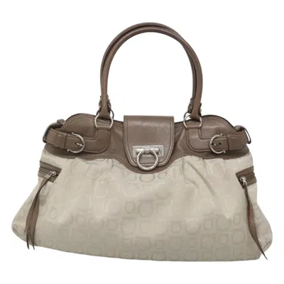 Pre-owned Ferragamo Gancini Canvas Handbag ()