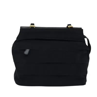 Pre-owned Ferragamo Gancini Canvas Shoulder Bag () In Blue