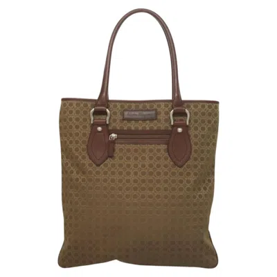 Pre-owned Ferragamo Gancini Canvas Tote Bag () In Brown
