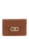 Ferragamo Gancini Card Case In Tan