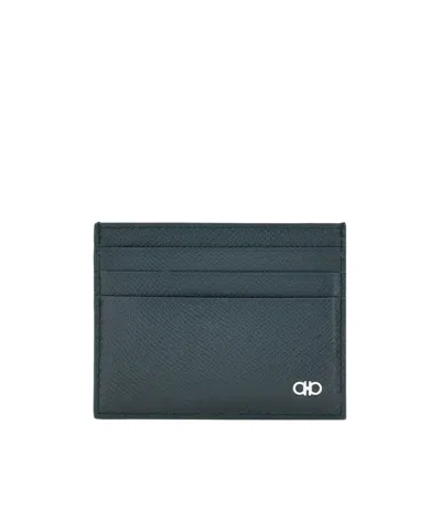 FERRAGAMO FERRAGAMO GANCINI LOGO PRINTED CARD HOLDER