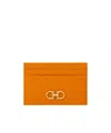 Ferragamo Hammered Leather Gancini Card Holder