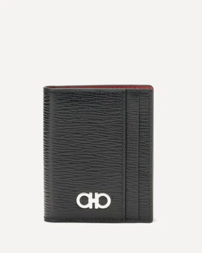 Ferragamo Gancini Card Holder In Black