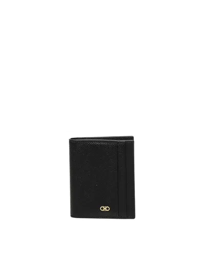 Ferragamo Gancini Card Holder In Black