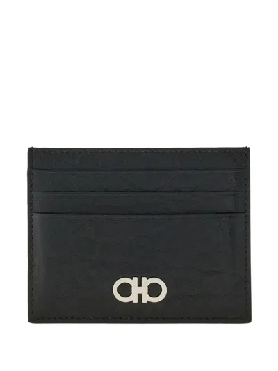 Ferragamo Gancini Credit Card Holder In Black