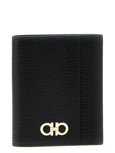 Ferragamo Gancini Card Holder In Black