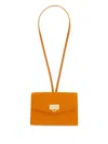 Ferragamo Gancini Card Holder Charm In Orange