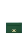 Ferragamo Gancini Credit Card Holder In Green