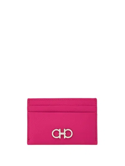 Ferragamo Gancini Cardholder In Pink