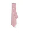 Ferragamo Gancini Chain Print Silk Tie In Pink