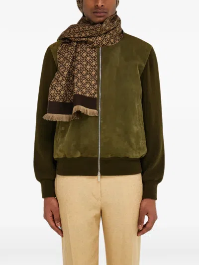 Ferragamo Gancini Chain Scarf In Brown