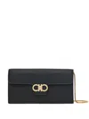 Ferragamo Gancini Chain Wallet In Blue