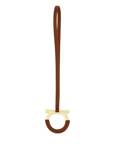 Ferragamo Gancini Charm In Brown