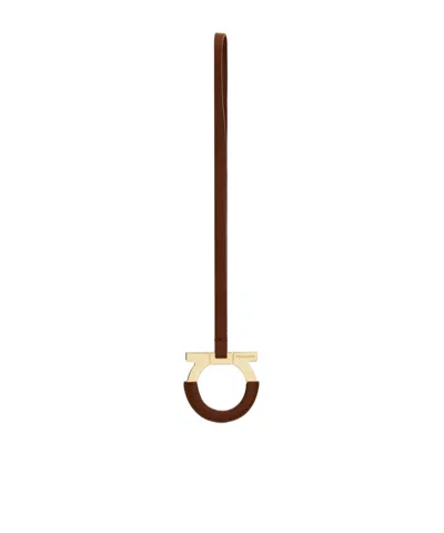 Ferragamo Gancini Charm In Brown