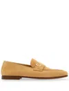 Ferragamo Gancini-charm Leather Mocassin Loafers In Neutrals