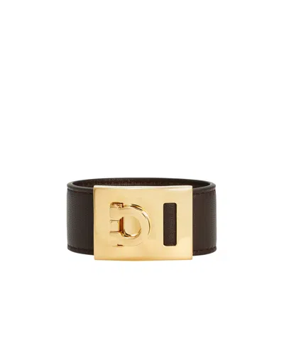 Ferragamo Gancini Clasp Bracelet In Yellow