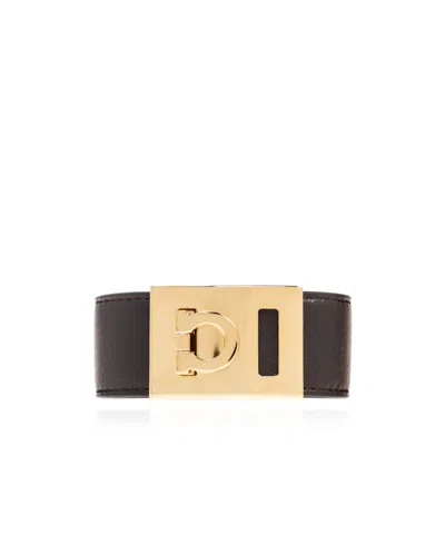 FERRAGAMO SALVATORE FERRAGAMO GANCINI BUCKLE WIDE BRACELET