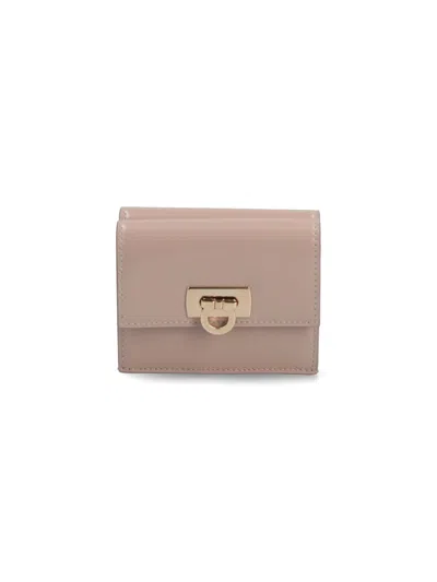 Ferragamo Gancini Horse-bit Buckle Purse In Beige