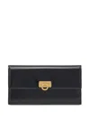 Ferragamo Gancini Clasp Wallet In Black