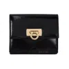 Ferragamo Gancini Clasp Wanda French Folding Wallet In Black